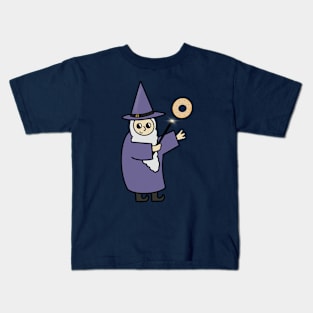 Funny Wizard, Donut Lover Kids T-Shirt